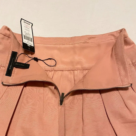 BCBGMaxazria Skirt Womens Size Small Blush Aria Pleated Rear Zip Casual - Picture 12 of 14